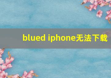 blued iphone无法下载